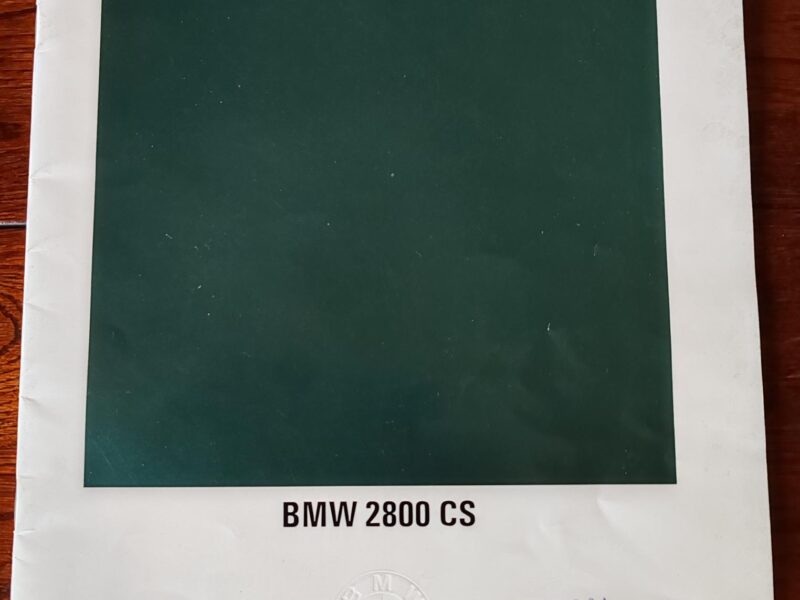 Dossier de présentation BMW 2800cs E9