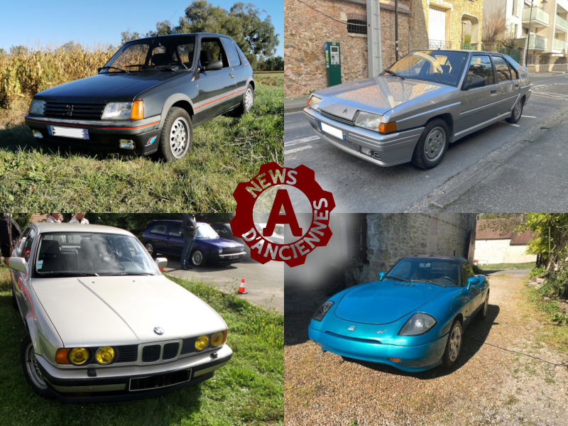 4 petites annonces de voitures anciennes jusqu’à 15000 euros