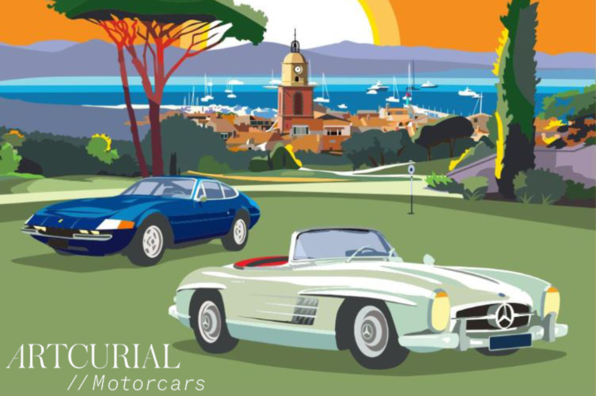 Garden Party in Saint-Tropez par Artcurial, cabriolets et Mercedes au programme