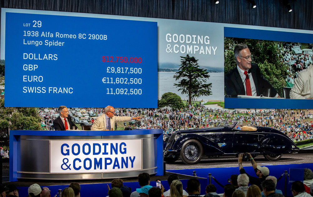 Résultats des Pebble Beach Auctions de Gooding & Co : du bon et du moins bon
