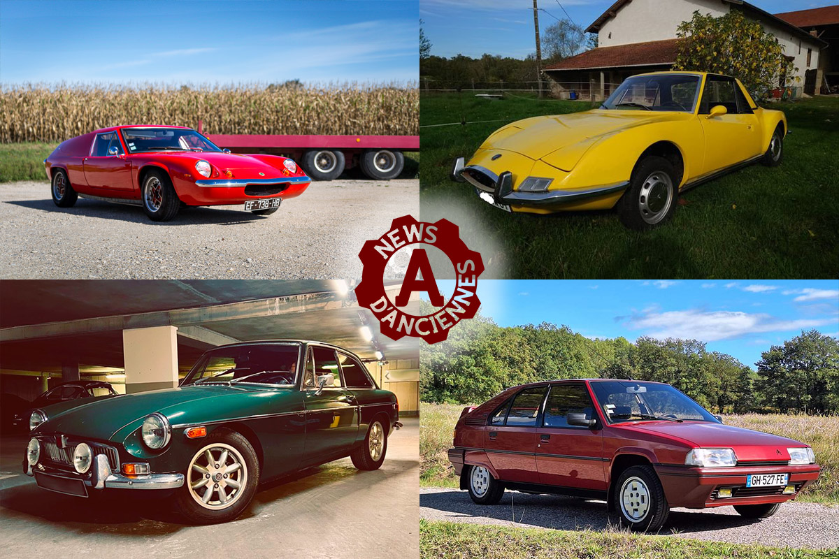 4 petites annonces de voitures anciennes, des sportives anglaises… et françaises !