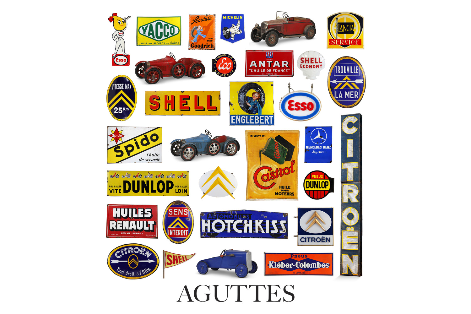 Une énorme collection de plaques émaillées sous le marteau d’Aguttes le 20 Mars