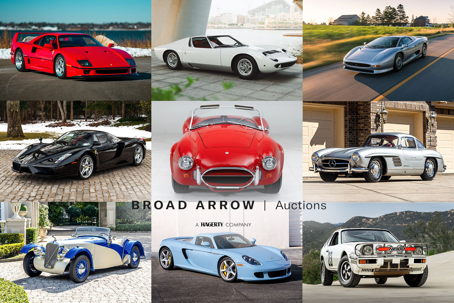 Supercars de toutes les époques au catalogue de Broad Arrow Auctions à Amelia Island